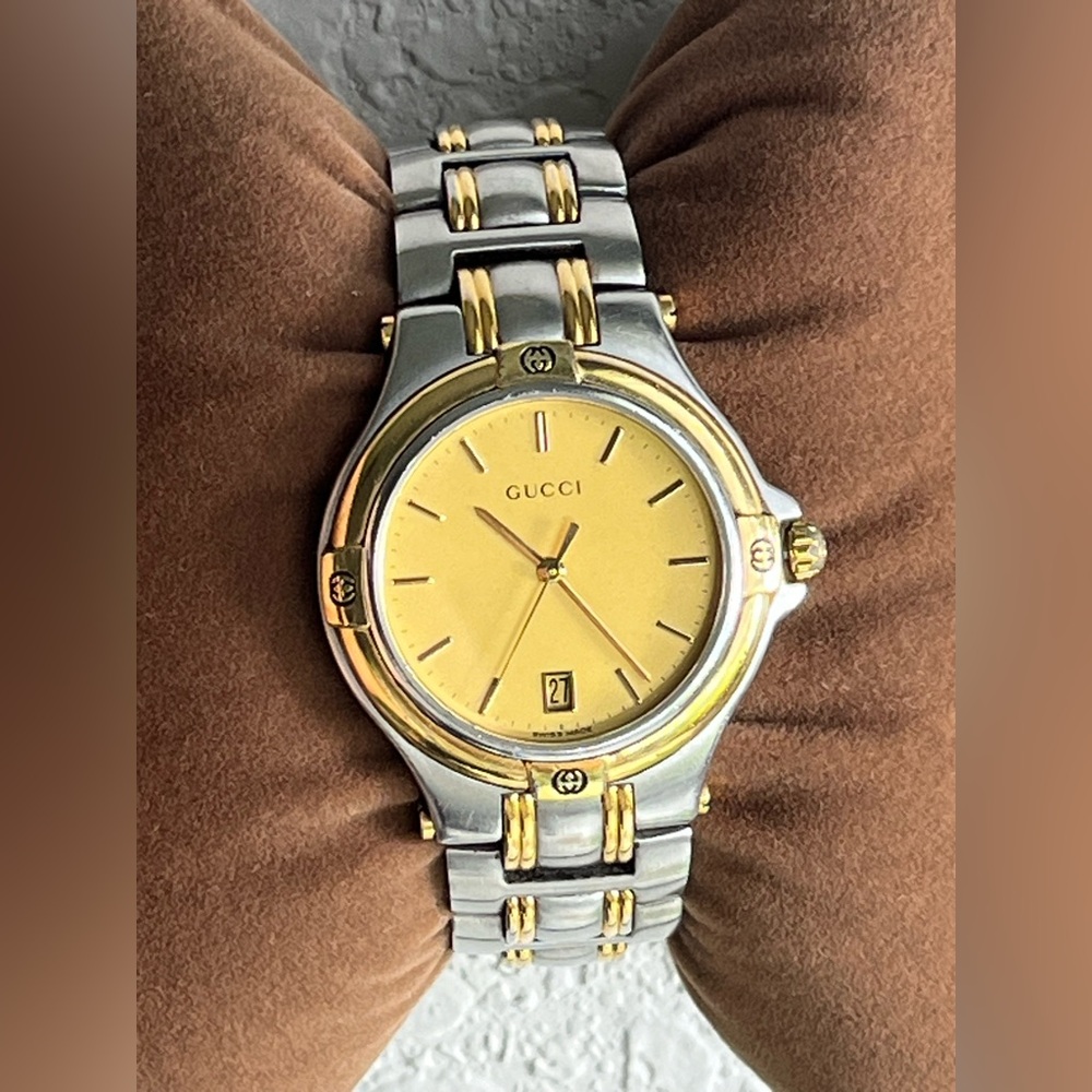 Gucci 9040M Gold/S Steel Champagne Dial men’s Watch